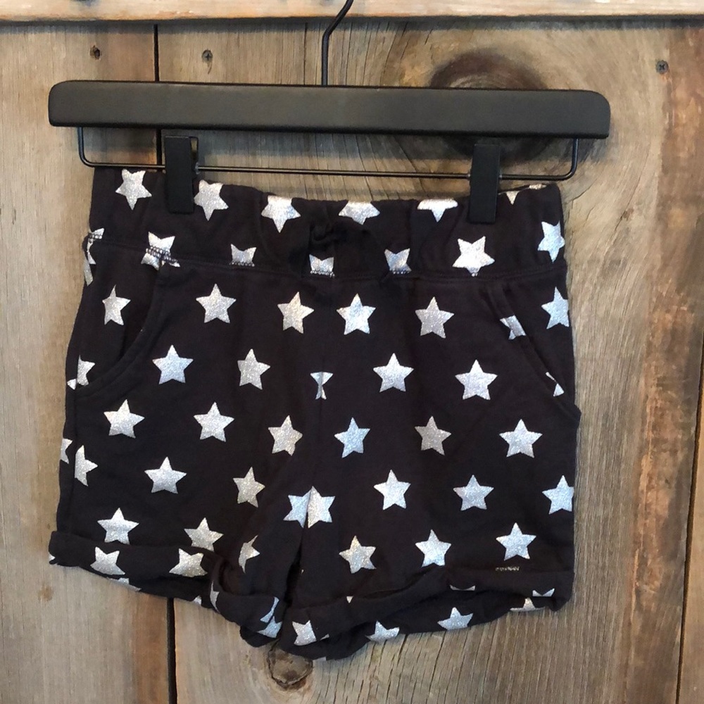 Gap Kids Black Star Print Jogger Shorts Size XL 12 Girls